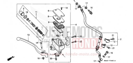 MAITRE-CYLINDRE FREIN AV. (VT1100CV/CW/C2) VT1100C2W de 1998
